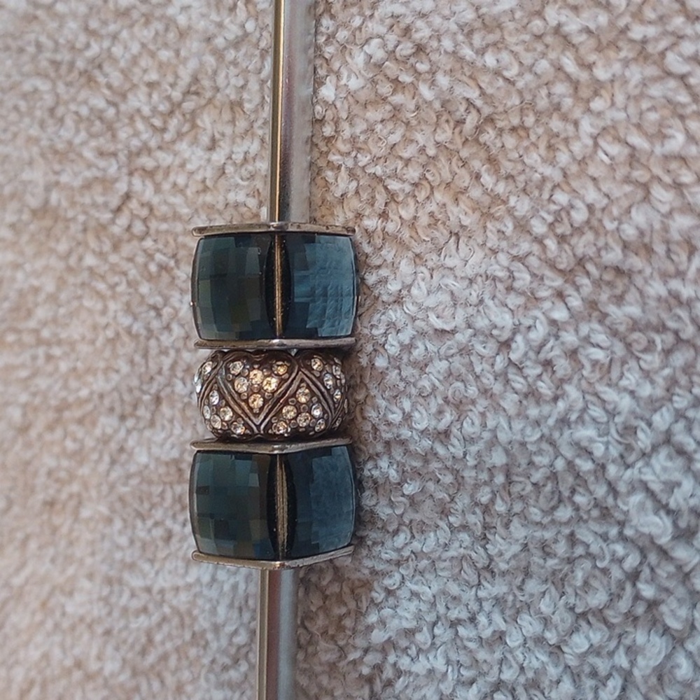 Brighton Bead Bundle Blue  with Sparkling Crystals and Unique Shape - Picture 3 of 3